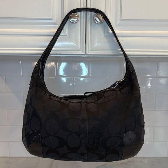 Coach Bag Purse Handbag Ergo Y2K Jacquard Signature Logo X-Large Soho Hobo - Picture 4 of 16